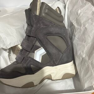 Isabel Marant Gray and Cream Sneakers